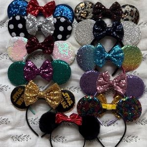 Lot of 11 Kids Mickey/Minnie Mouse Ears